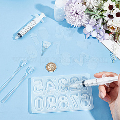 DIY 1Pc Number 0~9 Silicone Shake Molds&nbsp;DIY-OC0011-85