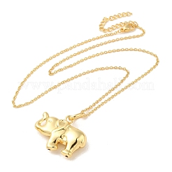 Elephant Pendant Necklaces&nbsp;NJEW-G082-01D-G