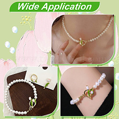 40Pcs 2 Styles Tulip Alloy Enamel Pendants&nbsp;FIND-PH0021-39