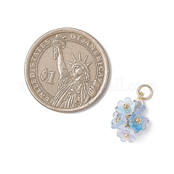 12Pcs Flower Transparent Acrylic Pendants&nbsp;PALLOY-JF03894