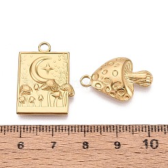 10Pcs 304 Stainless Steel Pendants&nbsp;STAS-T075-21G