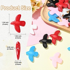 10Pcs 5 Colors Baking Paint Glass Beads&nbsp;LAMP-YW0004-18