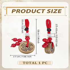 1Pc Brass with Polyester and ABS Plastic Imitation Pearl Decorations&nbsp;HJEW-LP0002-72B