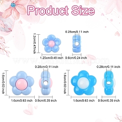 30Pcs Two Tone Opaque Acrylic Beads&nbsp;SACR-YW0001-83