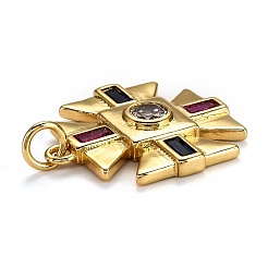 Brass Micro Pave Cubic Zirconia Pendants&nbsp;ZIRC-L100-023G
