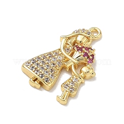 Mother's Day Brass Micro Pave Colorful Cubic Zirconia Pendants&nbsp;KK-A300-11G