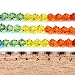Transparent Gradient Color Glass Beads Strands&nbsp;GLAA-F131-01C-07