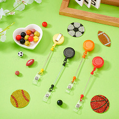 Plastic Beadable Badge Reels&nbsp;AJEW-BT0001-12