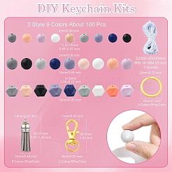 140pcs DIY Keychain Kits&nbsp;DIY-CJ0002-46
