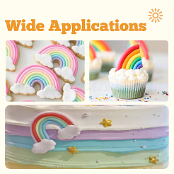 Plastic Rainbow & Cloud Fondant Cutter Set&nbsp;DIY-FH0006-07
