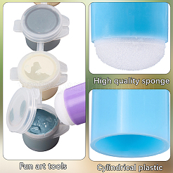 60Pcs 6 Colors Plastic Finger Sponge Daubers for Painting&nbsp;AJEW-CP0011-11