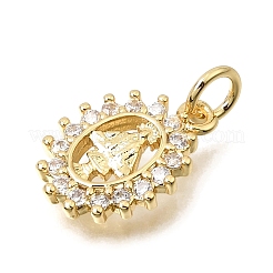 Religion Brass Micro Pave Clear Cubic Zirconia Charms&nbsp;CU-CBAE7DF-10G-05