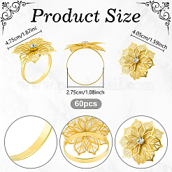 60Pcs Flower Iron Napkin Rings&nbsp;AJEW-WA0001-69