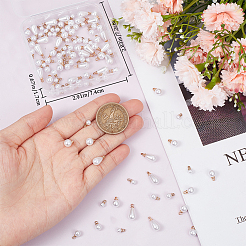 120Pcs 4 Style Plastic Imitation Pearl Charms&nbsp;KK-BBC0011-34