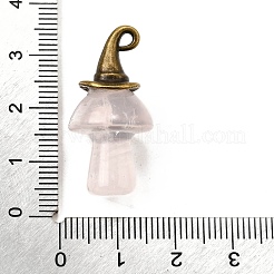 Natural Rose Quartz Mushroom Pendants&nbsp;G-D311-02AB-05