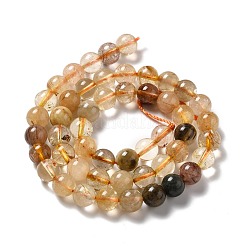 Natural Rutilated Quartz Beads Strands&nbsp;G-B029-B02-03