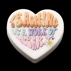 Heart Silicone Focal Beads&nbsp;SIL-Q016-01E