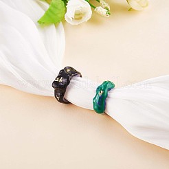 Glitter Enamel Twist Wave Open Cuff Ring&nbsp;JR923A