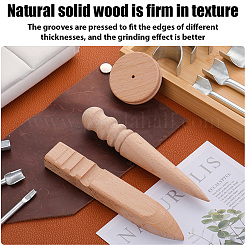 3Pcs Wood Leather Edge Burnisher Sets&nbsp;TOOL-WH20127-01