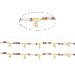 Handmade Round Glass Beaded Chain&nbsp;CHC-E023-20G-03