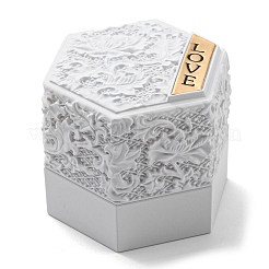 Embossed Hexagon Plastic Rings Storage Boxes&nbsp;LS-CON-P020-C01