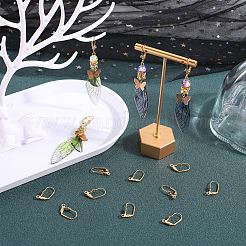 50Pcs Ion Plating(IP) 304 Stainless Steel Flower Leverback Earring Findings&nbsp;STAS-BBC0002-56