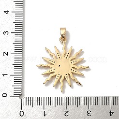 Brass Micro Pave Clear Cubic Zirconia Pendants&nbsp;KK-B138-01G-04