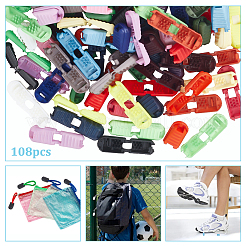 108Pcs 18 Colors Nylon Cord End Clips&nbsp;KY-NB0001-63