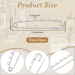 30Pcs Iron Brooch Findings &nbsp;FIND-SC0020-46P