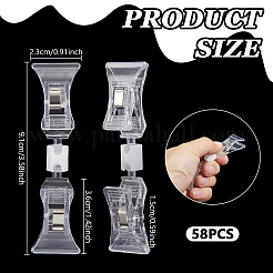 58Pcs ABS Plastic Double-end Clips for Price Tag&nbsp;AJEW-GA0010-26