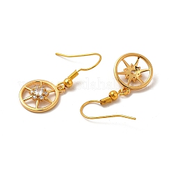 Rack Plating Brass Micro Pave Cubic Zirconia Dangle Earrings&nbsp;EJEW-P221-01G