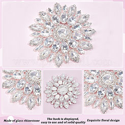 2Pcs Glass Hotfix Rhinestone&nbsp;DIY-GF0013-36B