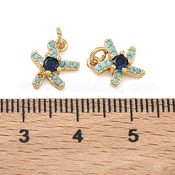 Brass Micro Pave Cubic Zirconia Pendants&nbsp;LS-KK-A291-22G