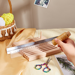 Beech Wood Sewing Embroidery Thread and Drawing Ruler Stand&nbsp;ODIS-WH0011-65