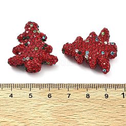 Christmas Tree Polymer Clay Rhinestone Beads&nbsp;CLAY-NH0001-14