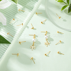 400Pcs Brass Stud Earring Findings&nbsp;KK-DC0001-02