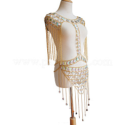 Clear AB Acrylic & Alloy Tassel Sexy Suit Jewelry Night Shop Shoulder Body Chains for Women&nbsp;WG261D8-01