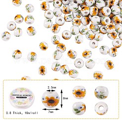 200Pcs Handmade Porcelain Beads Kit for DIY Bracelet Making&nbsp;DIY-SZ0005-94