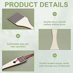 4Pcs Wood Weaving Comb Sets&nbsp;TOOL-WH0155-173