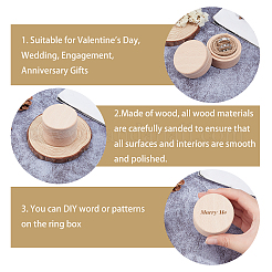 Round Wooden Storage Boxes Ring Box&nbsp;CON-WH0079-88