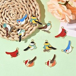 12Pcs 6 Colors Alloy Enamel Pendants&nbsp;ENAM-YW0006-66
