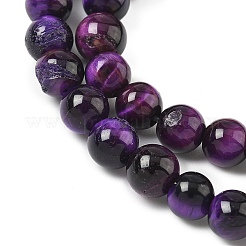Grade AB Natural Tiger Eye Beads Strands&nbsp;X-G-F591-18-6mm