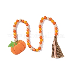 Thanksgiving Day Theme Wooden Beaded Pendant Decorations&nbsp;LS-HJEW-K036-01A