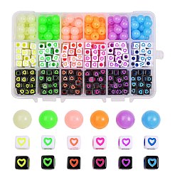 450pcs 18 Colors Opaque Acrylic European Beads&nbsp;MACR-SZ0001-17