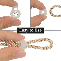 50Pcs PP Plastic Iron Spring Cord Locks&nbsp;KY-CN0002-36A