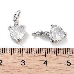 Brass Micro Pave Cubic Zirconia Charms&nbsp;KK-C051-05P-03