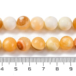 Natural Yellow Jade Beads Strands&nbsp;G-F591-17-10MM