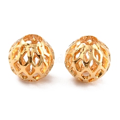 Long-Lasting Plated Hollowed Brass Beads&nbsp;KK-O133-002B-G