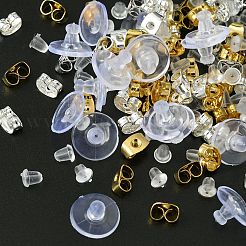 400Pcs 4 Style Iron & Plastic Ear Nuts&nbsp;FIND-FS0001-87