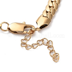 Ion Plating(IP) 304 Stainless Steel Flat Snake Chains Bracelets&nbsp;BJEW-K240-05G